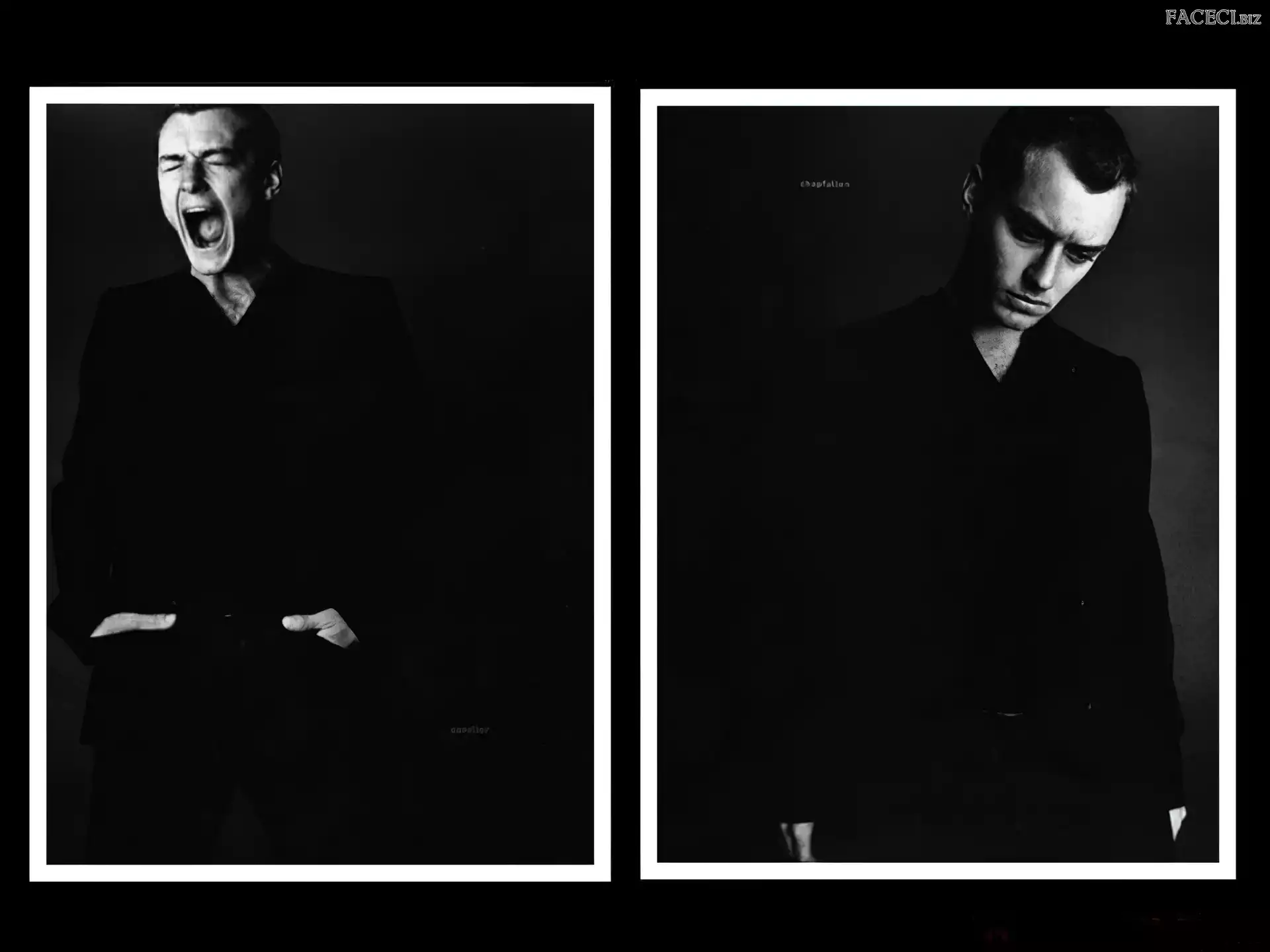 Jude Law, czarny strój